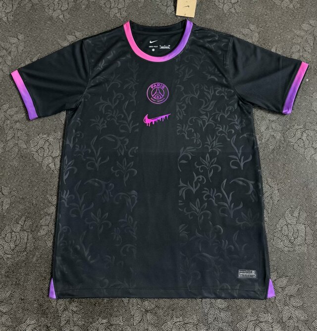 24-25 Season PSG Black Color Pre-Match Football Training Shirt