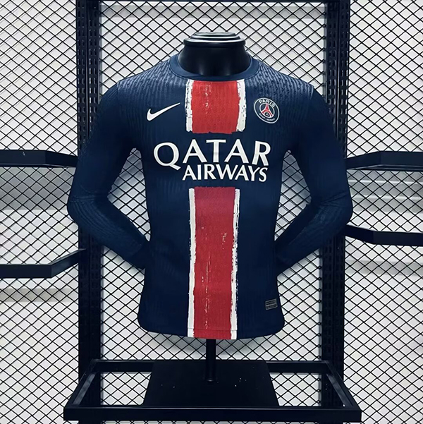 24-25 Season Paris Saint Germain Home Blue Color Long Sleeve Soccer Jersey