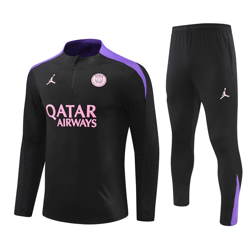 24-25 Season PSG Jordan Purple-Black Color Football Sweater Set