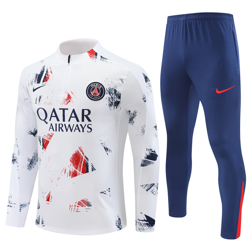 24-25 Season PSG Mixed-White Color Football Sweater Set