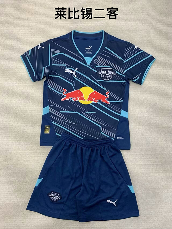 24-25 Season RB Leipzig Third Blue Color Kids Football Kit