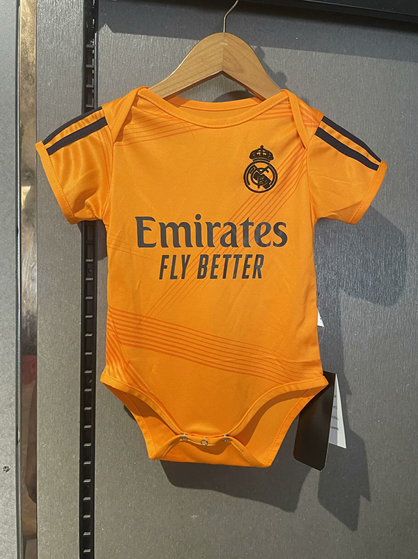 24-25 Season Real Madrid Away Orange Color Baby Suit