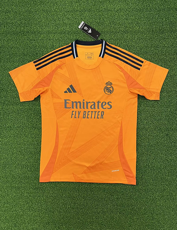 24-25 Season Real Madrid Away Orange Color Football Shirt