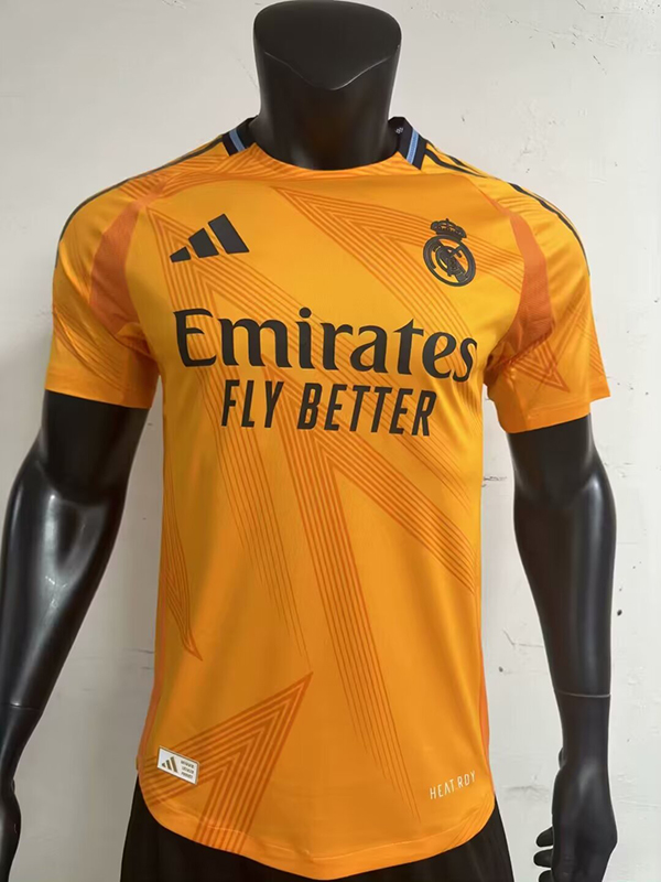 24-25 Season Real Madrid Away Orange Football Jersey(Player Version)