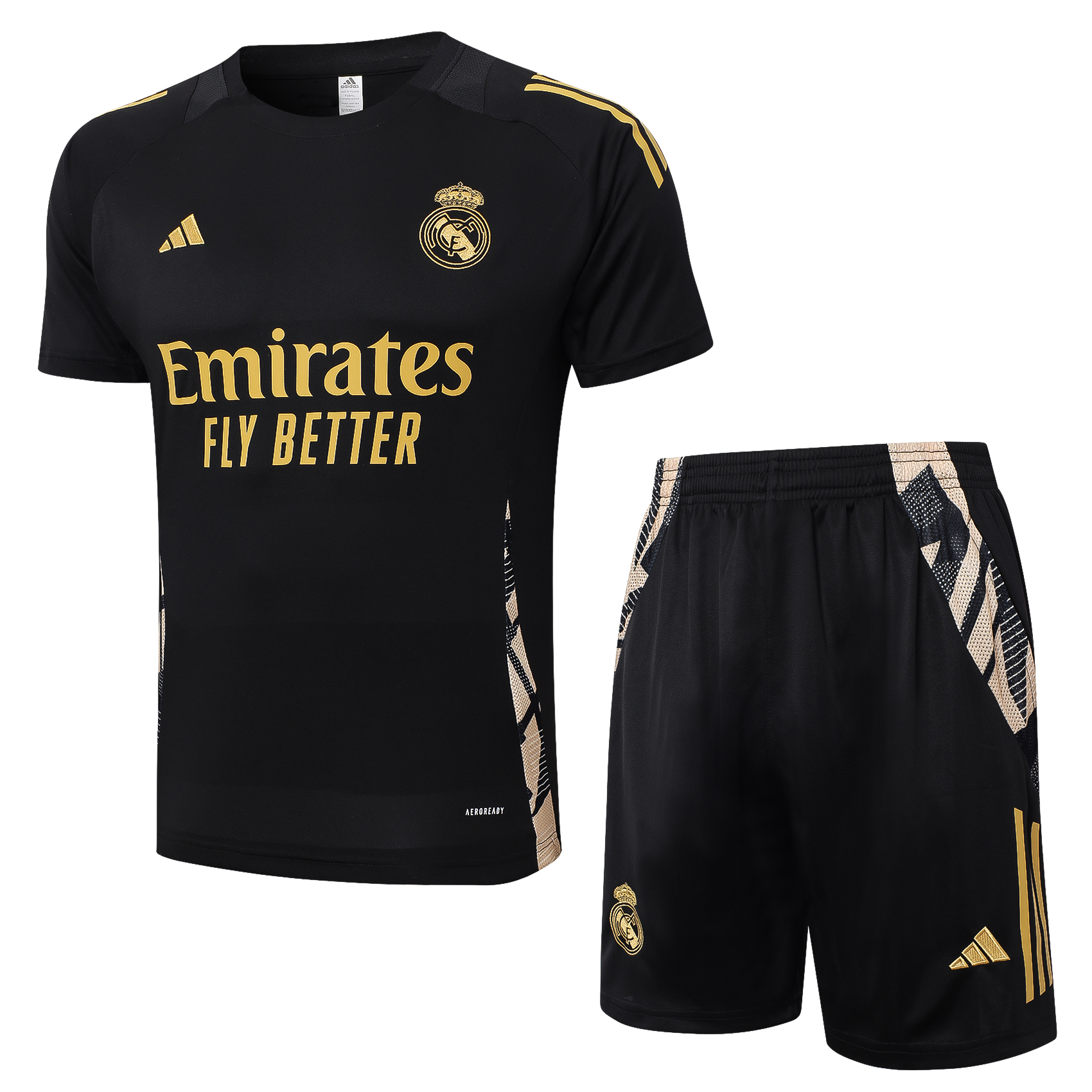 24-25 Season Real Madrid Black Color Pre-Match Football Training Suit