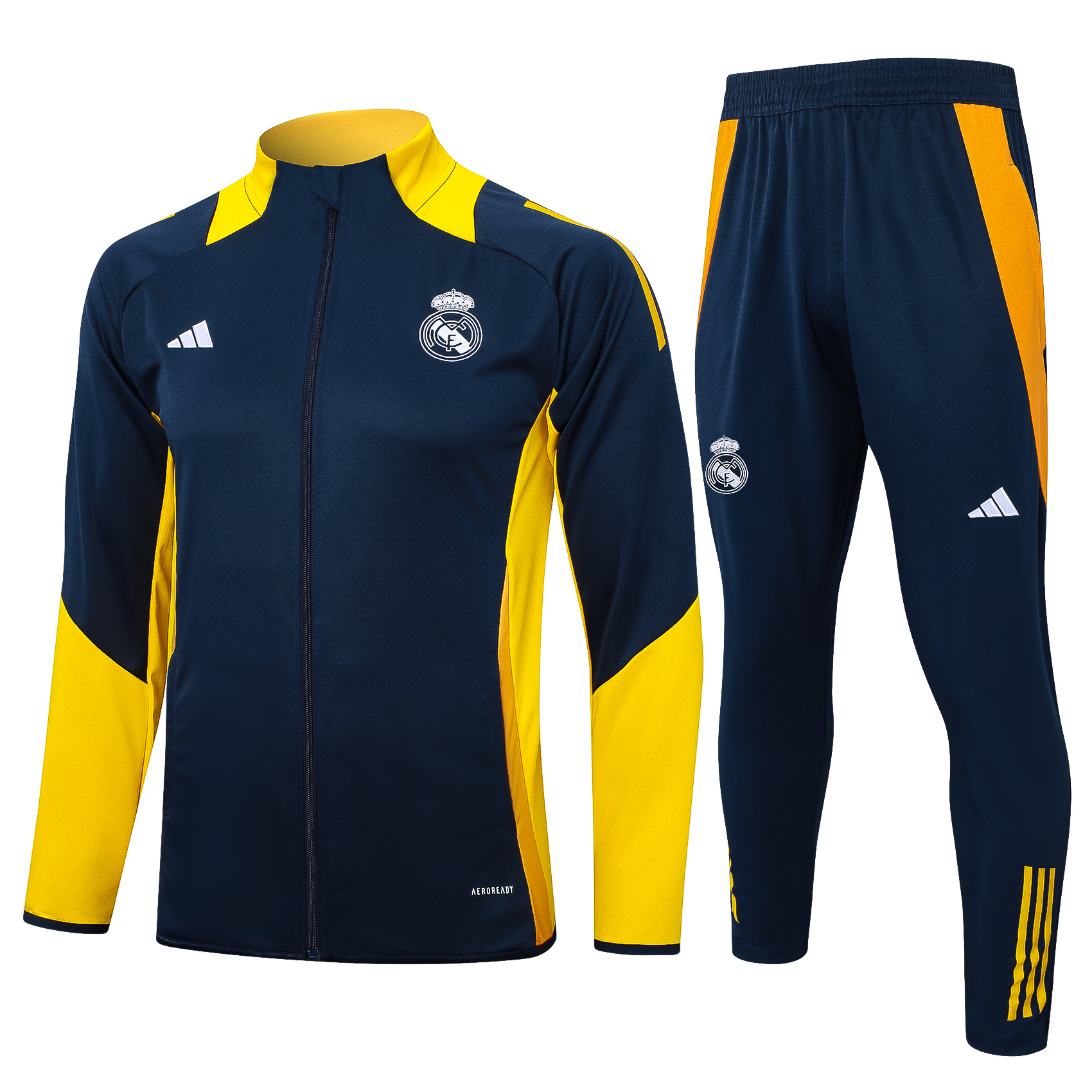 24-25 Season Real Madrid #A101 Dark-Blue Color Football Tracksuit