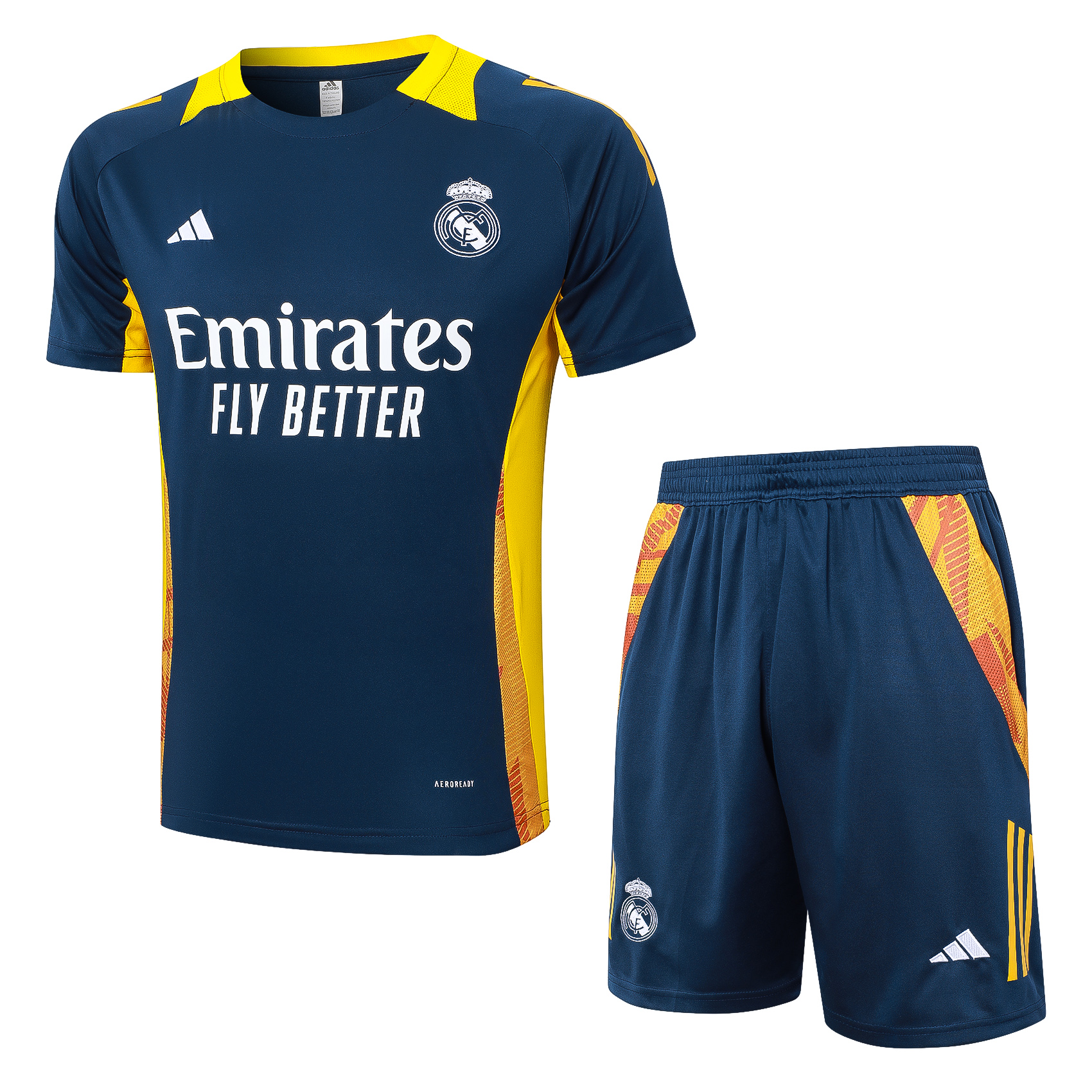 24-25 Season Real Madrid Dark-Blue Color Pre-Match Football Training Suit