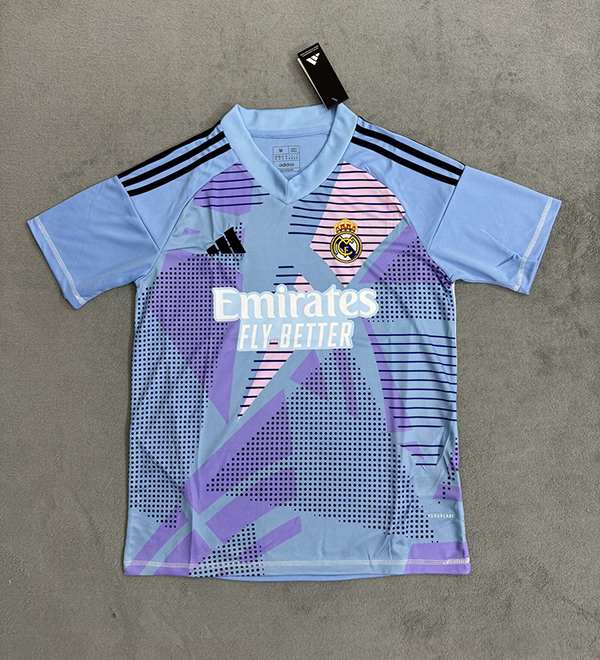 24-25 Season Real Madrid Goalkeeper Blue Color Football Jersey