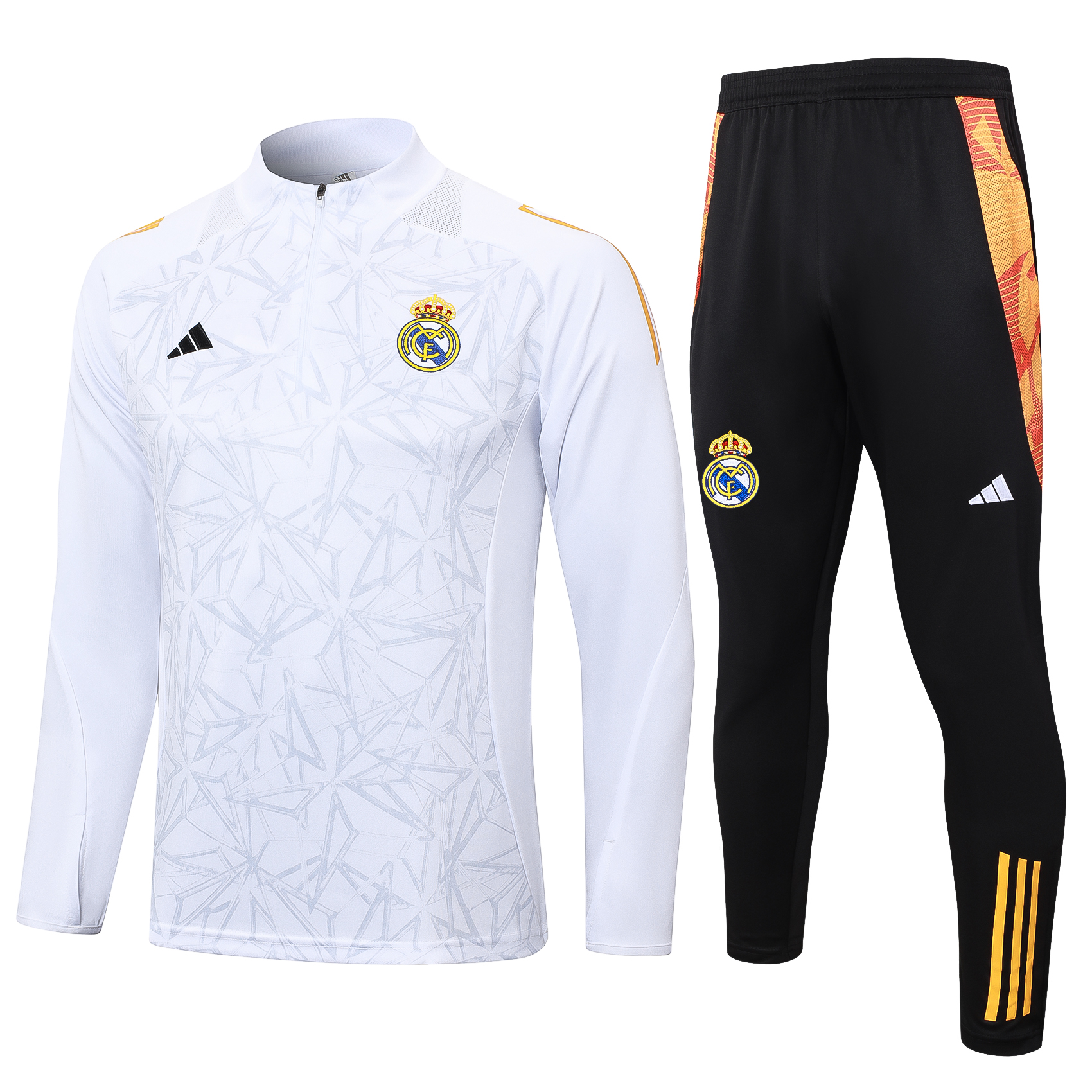 24-25 Season Real Madrid #B206 Mixed-White Color Football Sweater Set