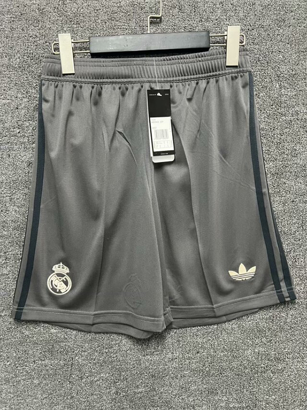 24-25 Season Real Madrid Third Grey Color Football Shorts