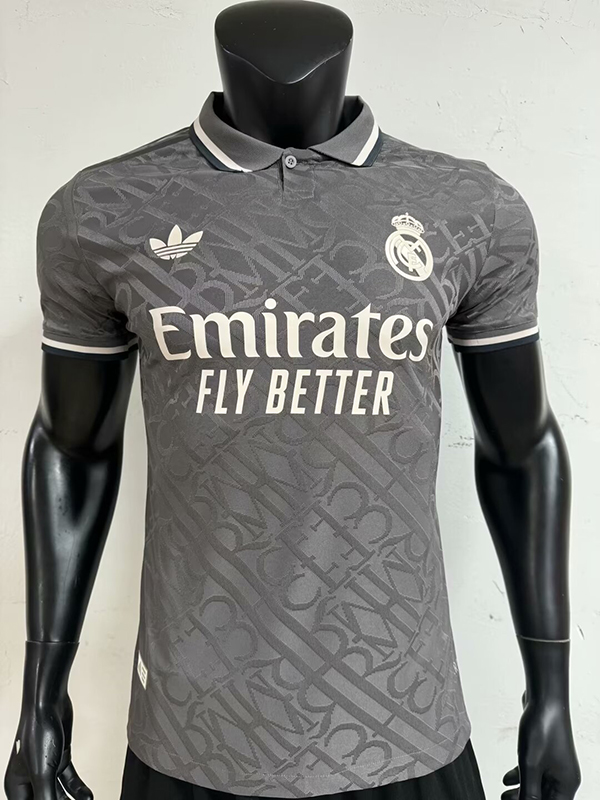 24-25 Season Real Madrid Third Grey-Black Football Jersey(Player Version)