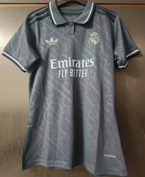 24-25 Season Real Madrid Third Grey Color Women Soccer Jersey