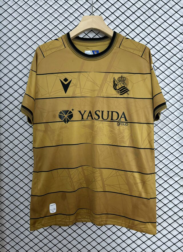 24-25 Season Real Sociedad Away Yellow Color Football Jersey