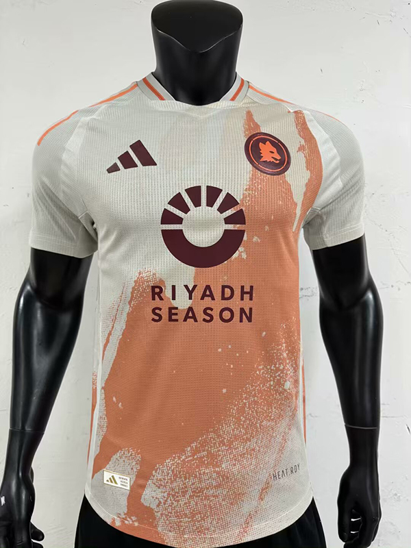 24-25 Season Roma Away White Color Football Jersey (Player Version)