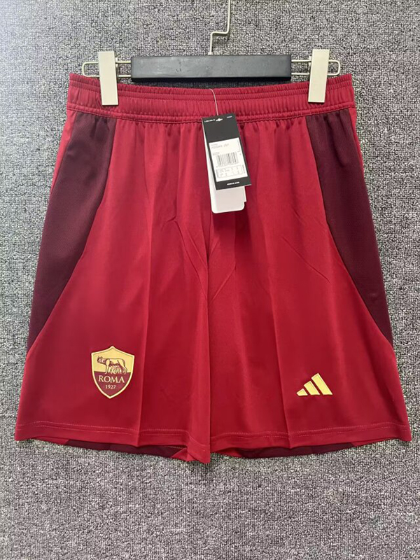 24-25 Season Roma Home Red Color Football Shorts