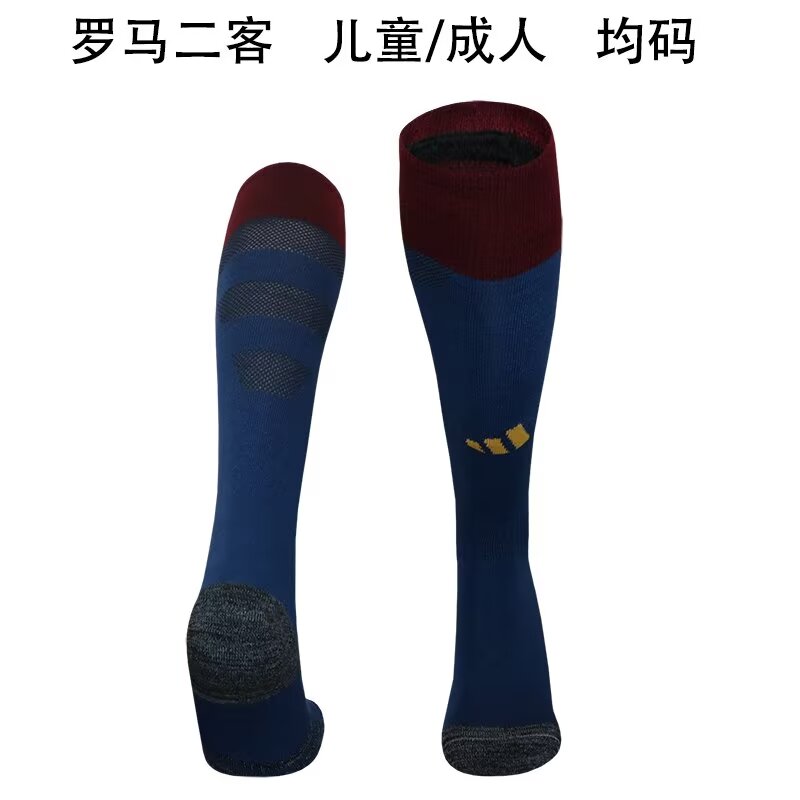 24-25 Season Roma Third Dark-Blue Color Football Socks