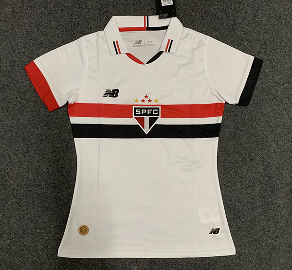 24-25 Season Sao Paulo Home White Color Women Football Jersey