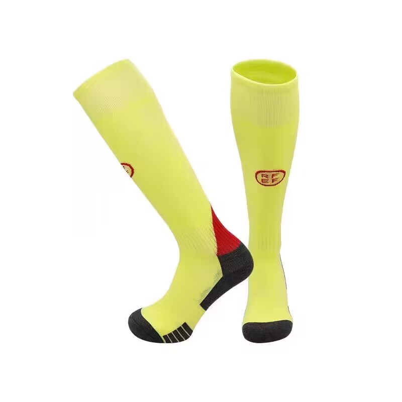 2024 Euro Cup Spain Away Yellow Color Football Socks