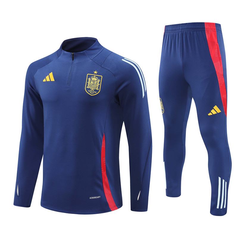 24-25 Season Spain Dark-Blue Color Football Sweater Set