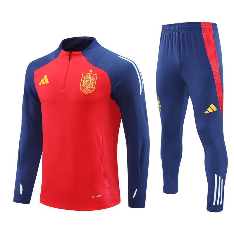 24-25 Season Spain Red Color Football Sweater Set