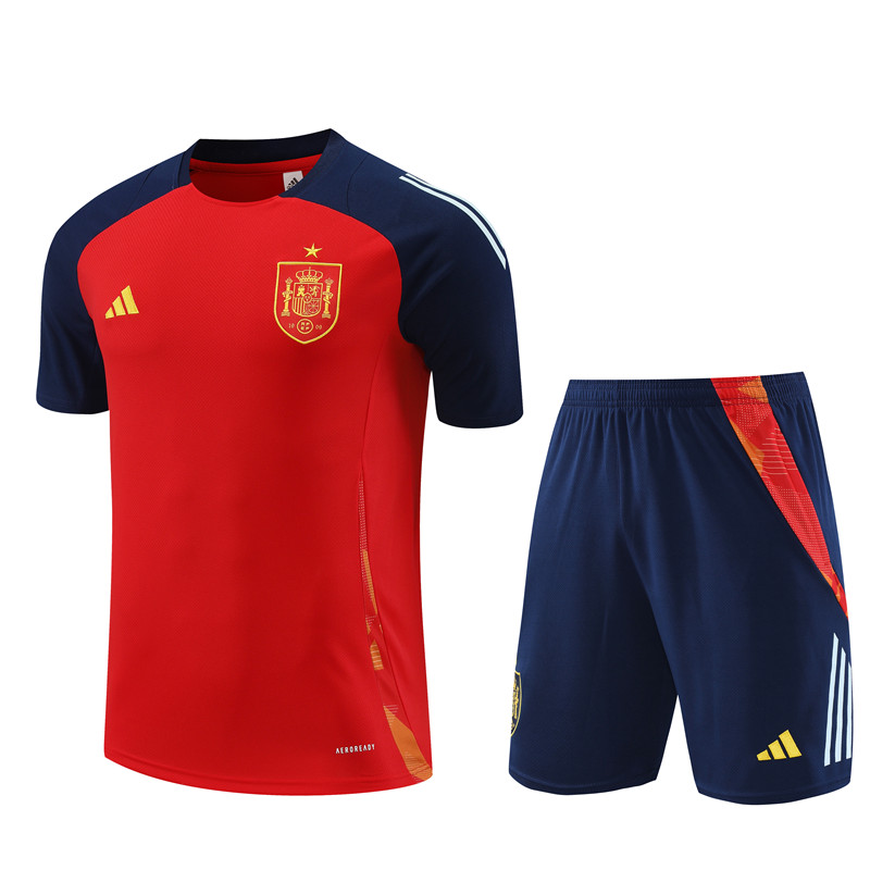 24-25 Season Spain Red Color Pre-Match Football Training Suit