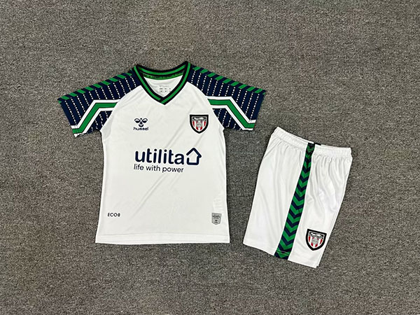 24-25 Season Sunderland Away White Color Kids Football Kit