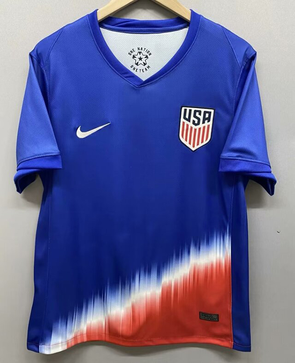 24-25 Season USA Away Blue Color Soccer Jersey