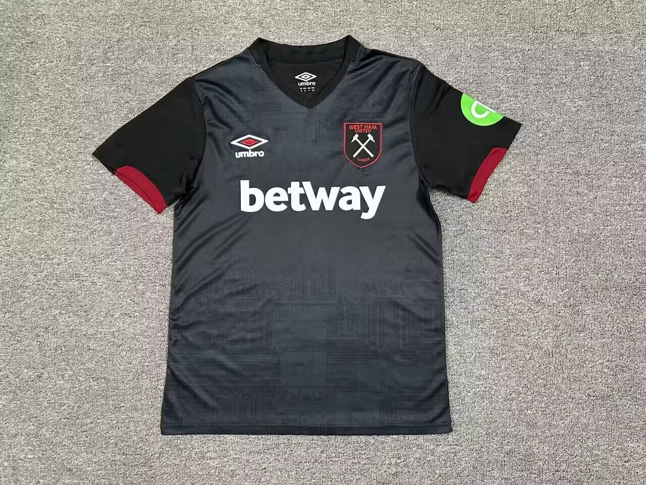 24-25 Season West Ham Away Black Color Football Jersey