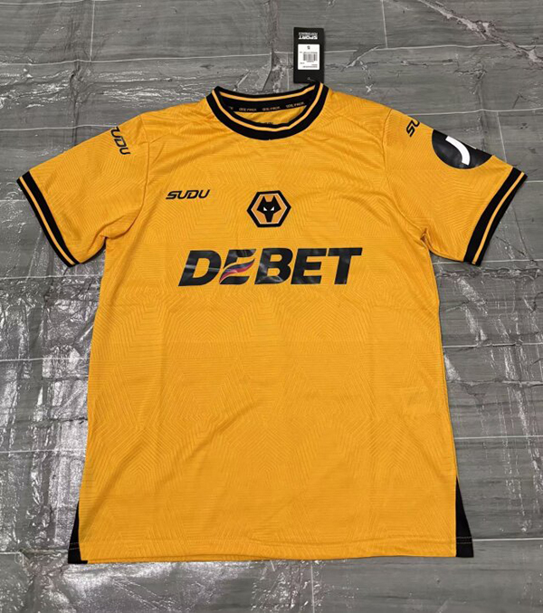 24-25 Season Wolves Home Yellow Color Football Shirt