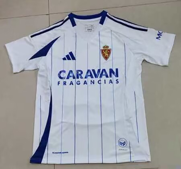 24-25 Season Zaragoza Home White Color Football Jersey