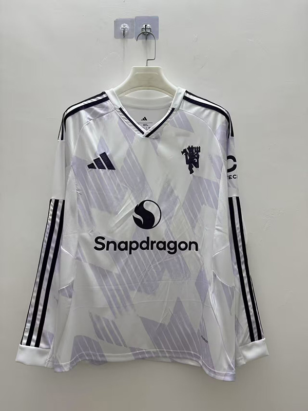 25-26 Season Manchester United Away White Long Sleeve Football Jersey