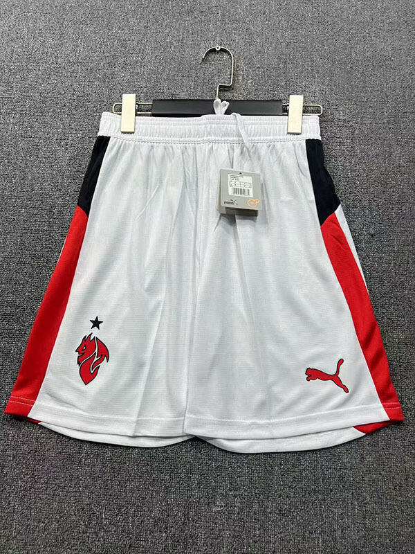 25-26 Season AC Milan Away White Color Football Shorts