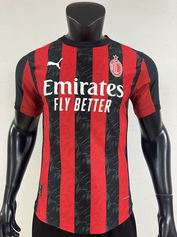 25-26 Season AC Milan Home Red-Black Color Football Jersey(Player Version)