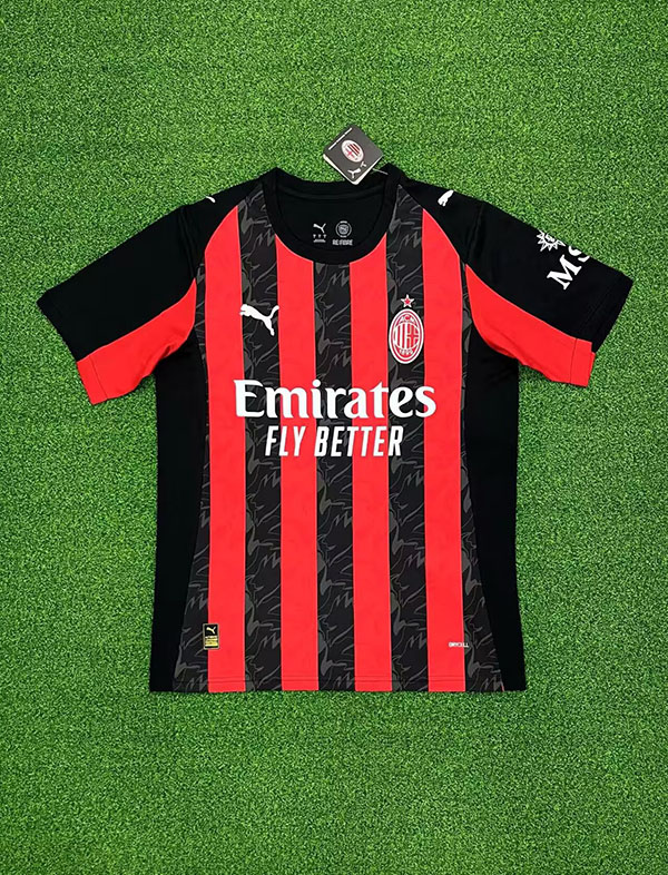 25-26 Season AC Milan Home Red-Black Color Football Jersey