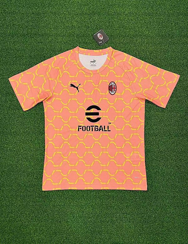 25-26 Season AC Milan Orange Color Pre-Match Football Training Shirt