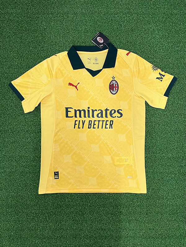 25-26 Season AC Milan Third Yellow Color Football Jersey