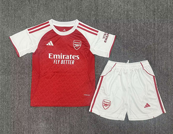 25-26 Season Arsenal Home Red Color Youth Kids Football Uniform