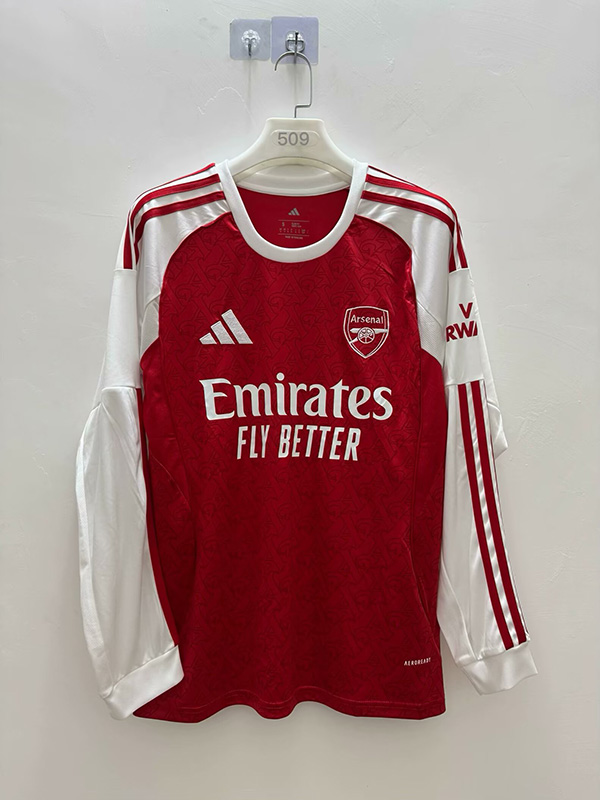 25-26 Season Arsenal Home Red Color Long Sleeve Football Jersey