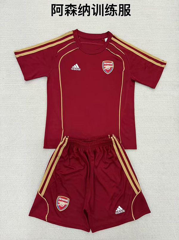 25-26 Season Arsenal Red Color Youth Kids Training Football Uniform
