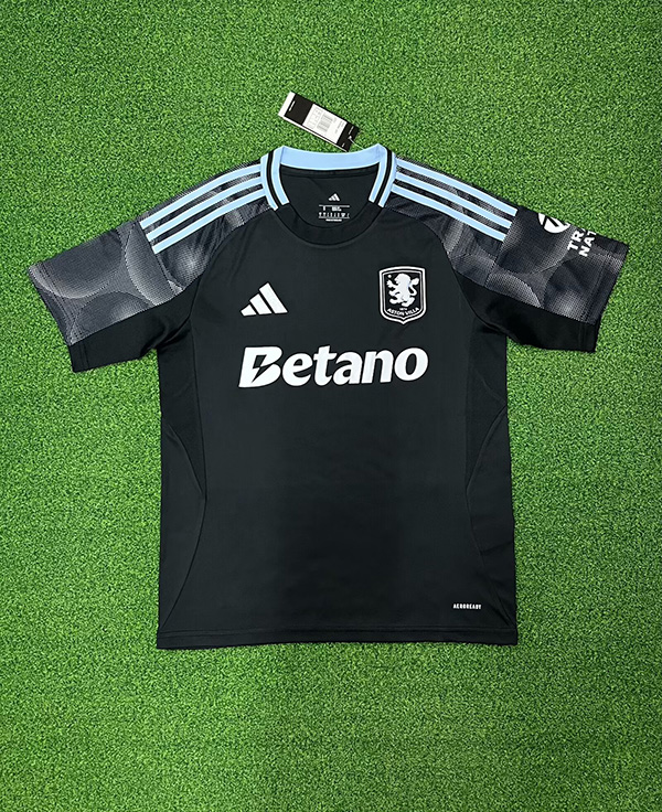 25-26 Season Aston Villa Away Black Color Football Jersey