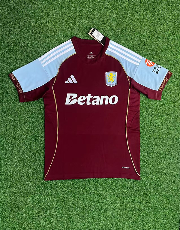 25-26 Season Aston Villa Home Red Color Football Jersey