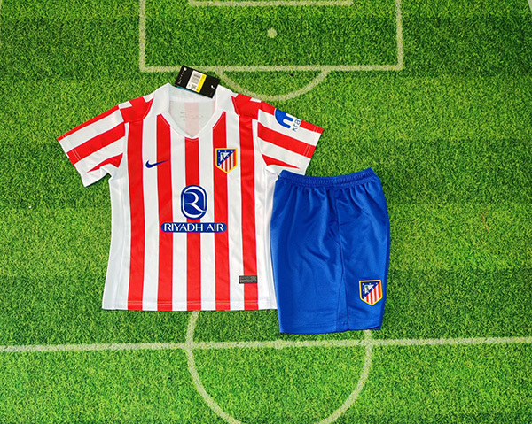 25-26 Season Atletico Madrid Home Red-White Color Kids Kit
