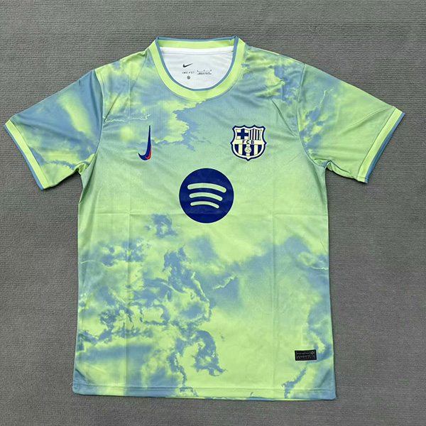 25-26 Season Barcelona Green Color Pre-Match Football Training Shirt