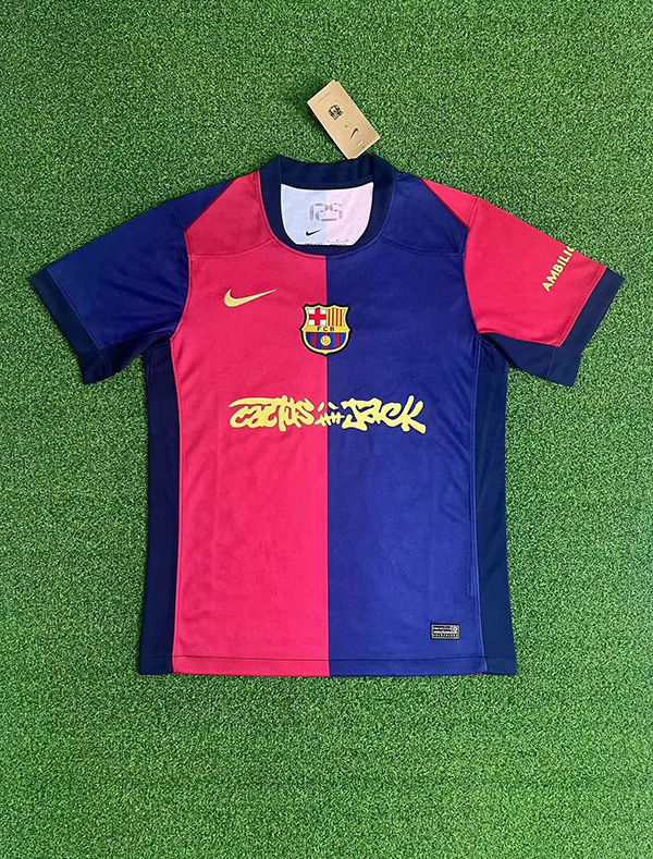 25-26 Season Barcelona Home Red-Blue Color Co-Version Football Training Shirt