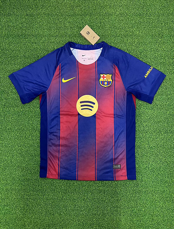 25-26 Season Barcelona Home Red-Blue Color Football Jersey