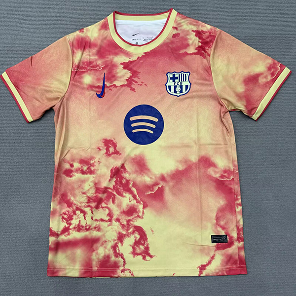 25-26 Season Barcelona Orange Color Pre-Match Football Training Shirt