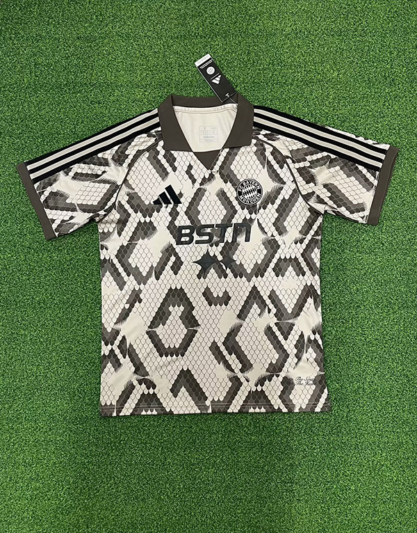 25-26 Season Bayern Munich Grey Color Pre-Match Football Training Shirt