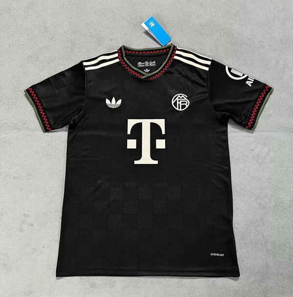 25-26 Season Bayern Munich Third Black Color Football Jersey