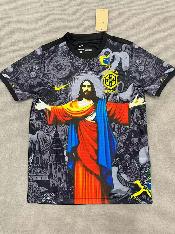 25-26 Season Brazil Grey Color #202 Pre-Match Football Training Shirt