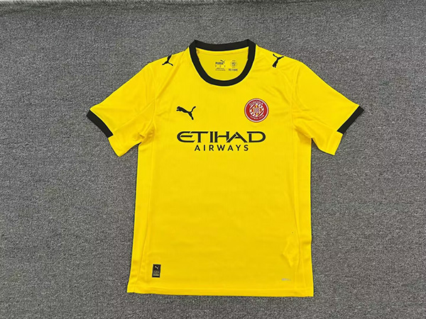 25-26 Season Girona Away Yellow Color Football Jersey